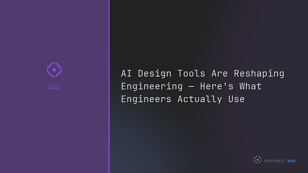AI Design Tools Are Reshaping Engineering — Here's What Engineers Actually Use