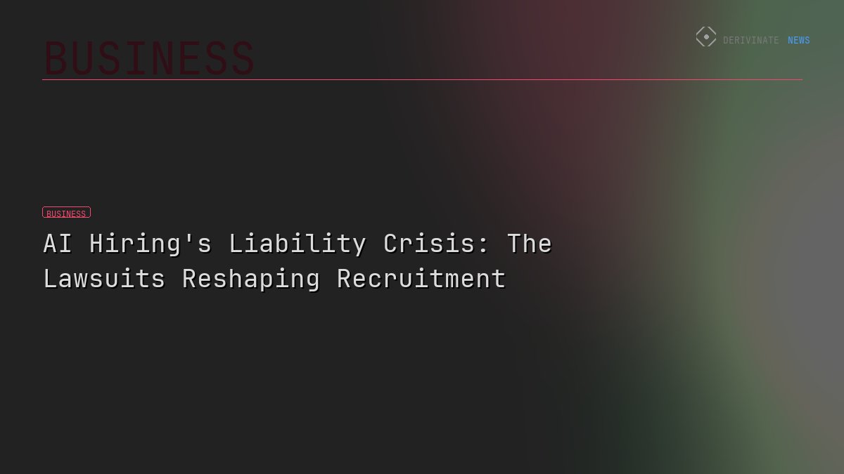 AI Hiring's Liability Crisis: The Lawsuits Reshaping Recruitment