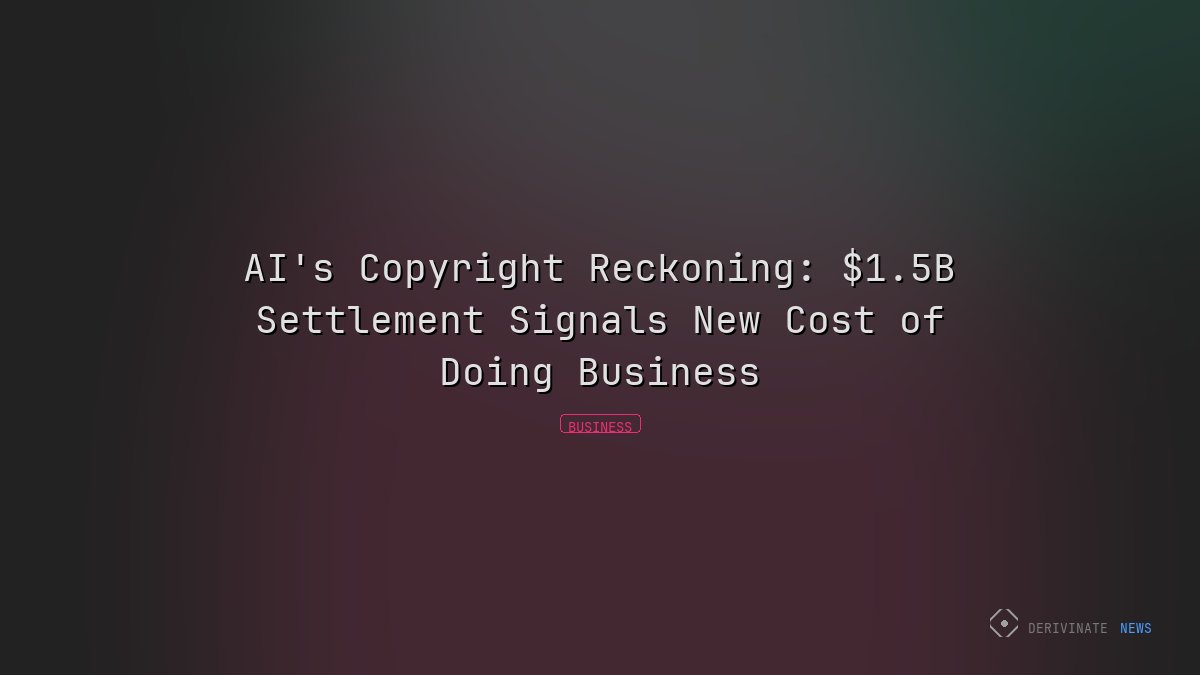 AI's Copyright Reckoning: $1.5B Settlement Signals New Cost of Doing Business