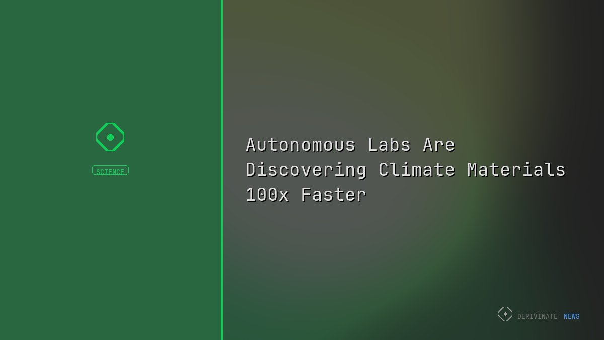 Autonomous Labs Are Discovering Climate Materials 100x Faster