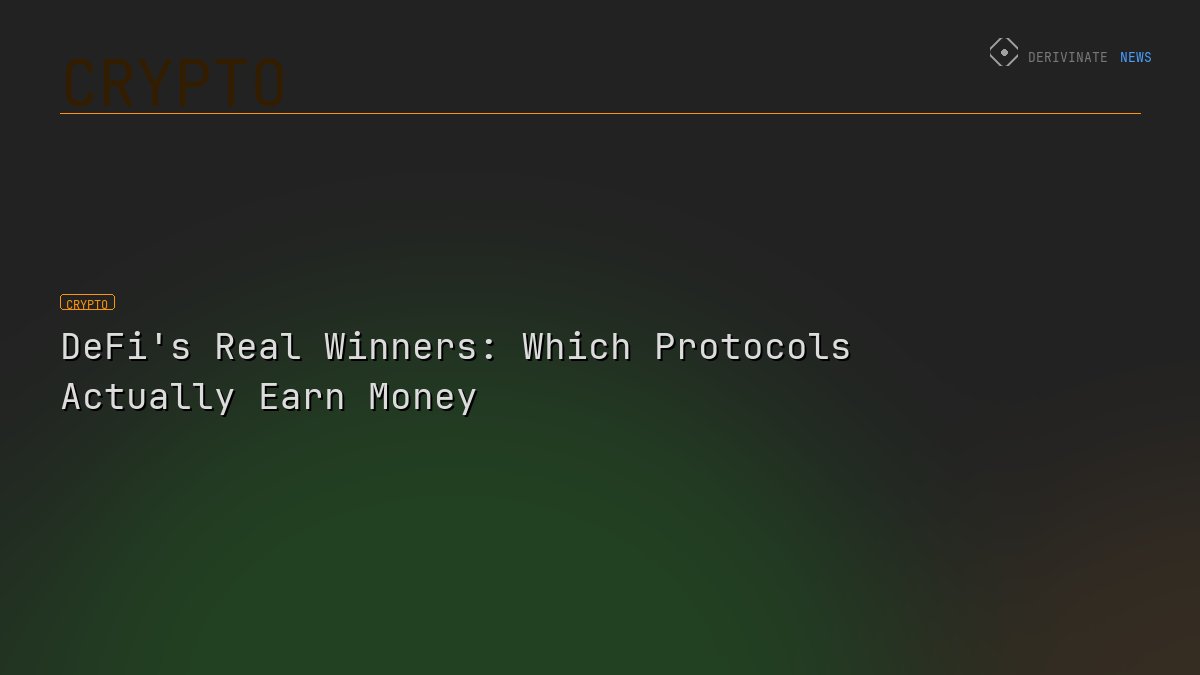 DeFi's Real Winners: Which Protocols Actually Earn Money