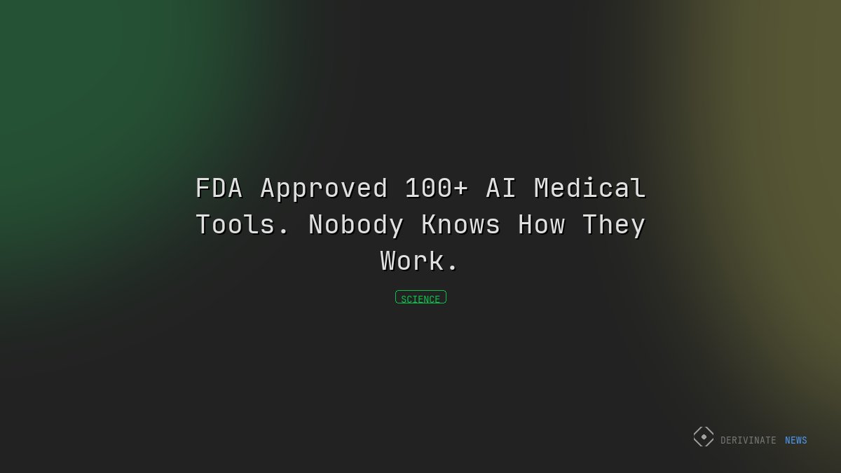 FDA Approved 100+ AI Medical Tools. Nobody Knows How They Work.