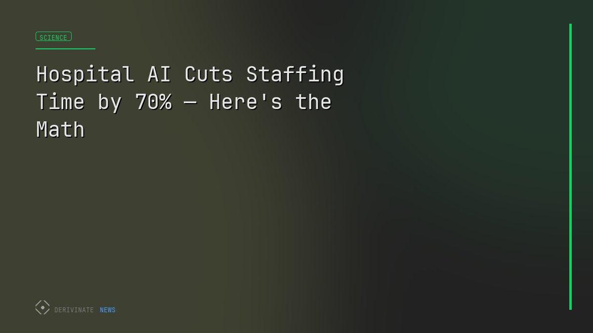 Hospital AI Cuts Staffing Time by 70% — Here's the Math
