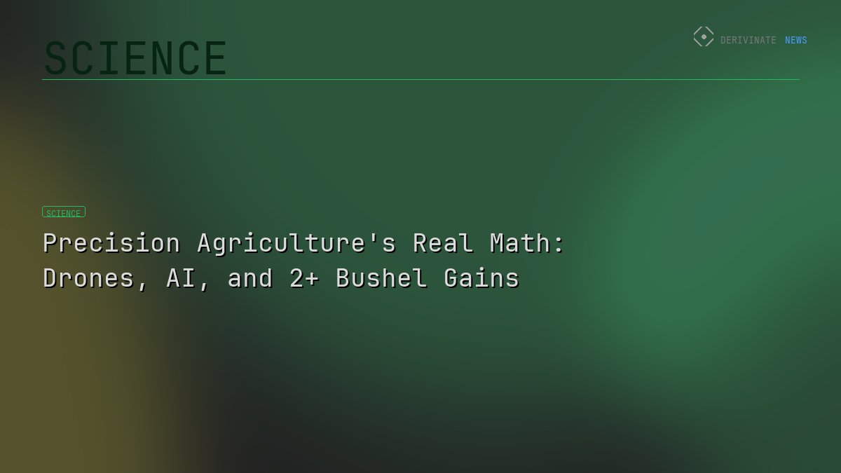Precision Agriculture's Real Math: Drones, AI, and 2+ Bushel Gains