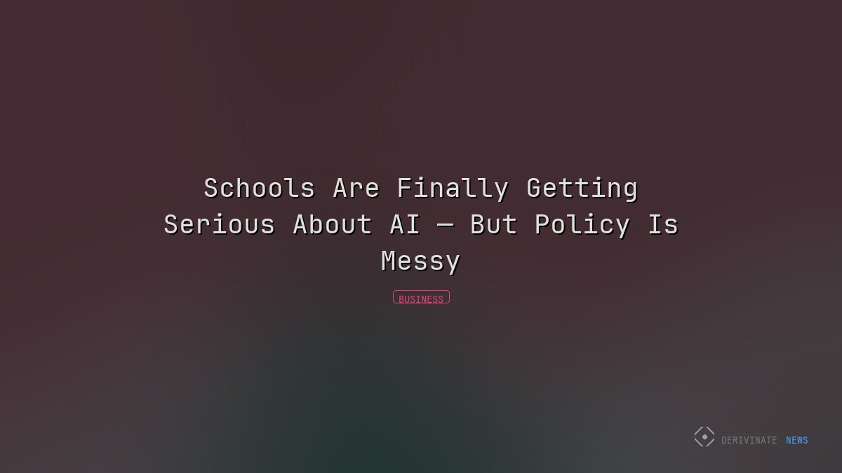 Schools Are Finally Getting Serious About AI — But Policy Is Messy