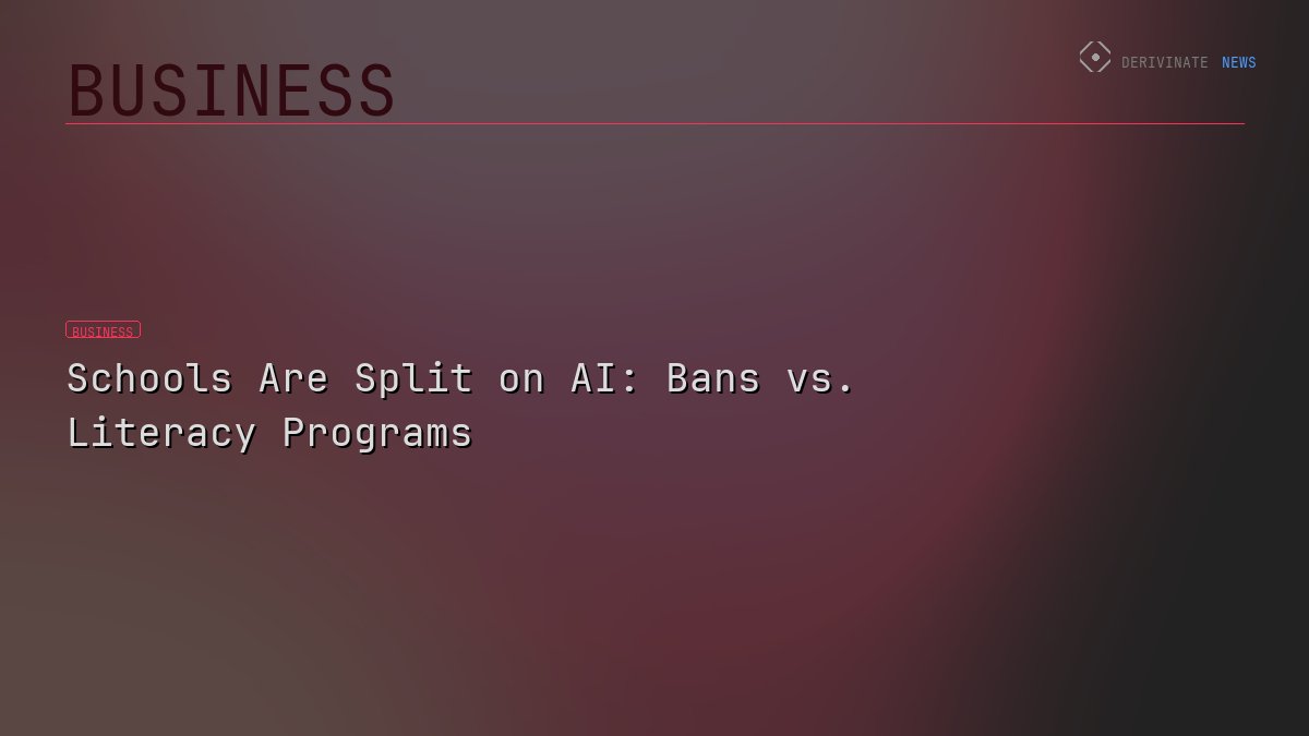 Schools Are Split on AI: Bans vs. Literacy Programs