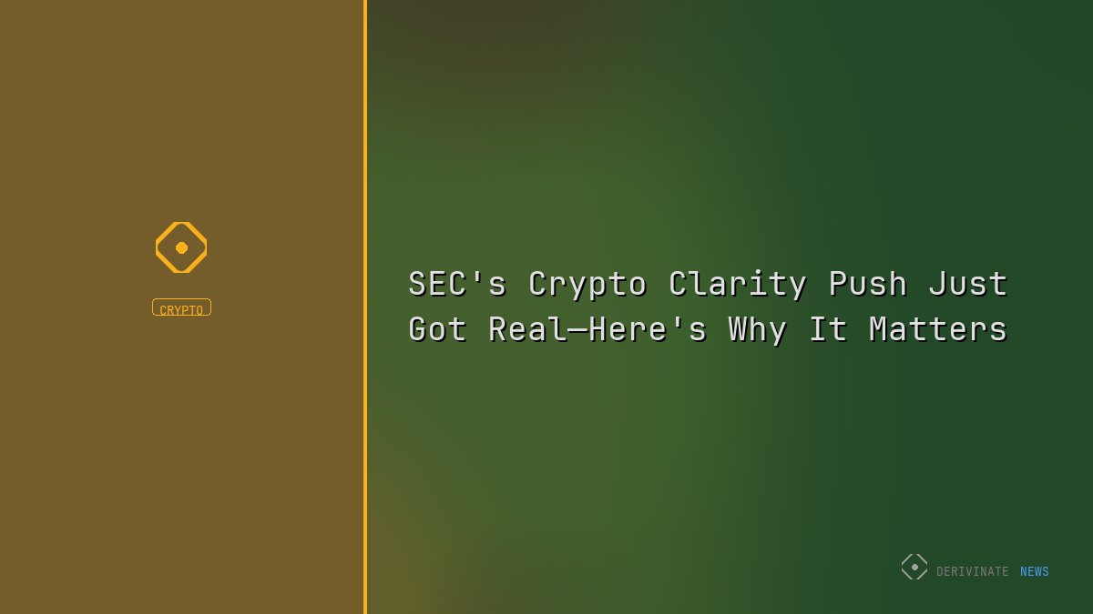 SEC's Crypto Clarity Push Just Got Real—Here's Why It Matters