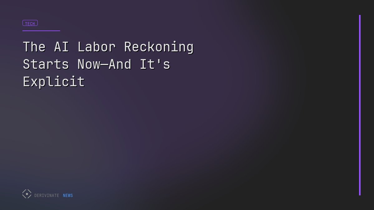 The AI Labor Reckoning Starts Now—And It's Explicit